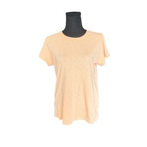 Rag & Bone Organic Pima Cotton Peach Tee LG Minimalist Quiet Luxury Coastal M37
